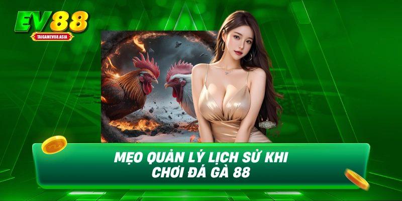 Mẹo quản lý lịch sử khi chơi đá gà 88